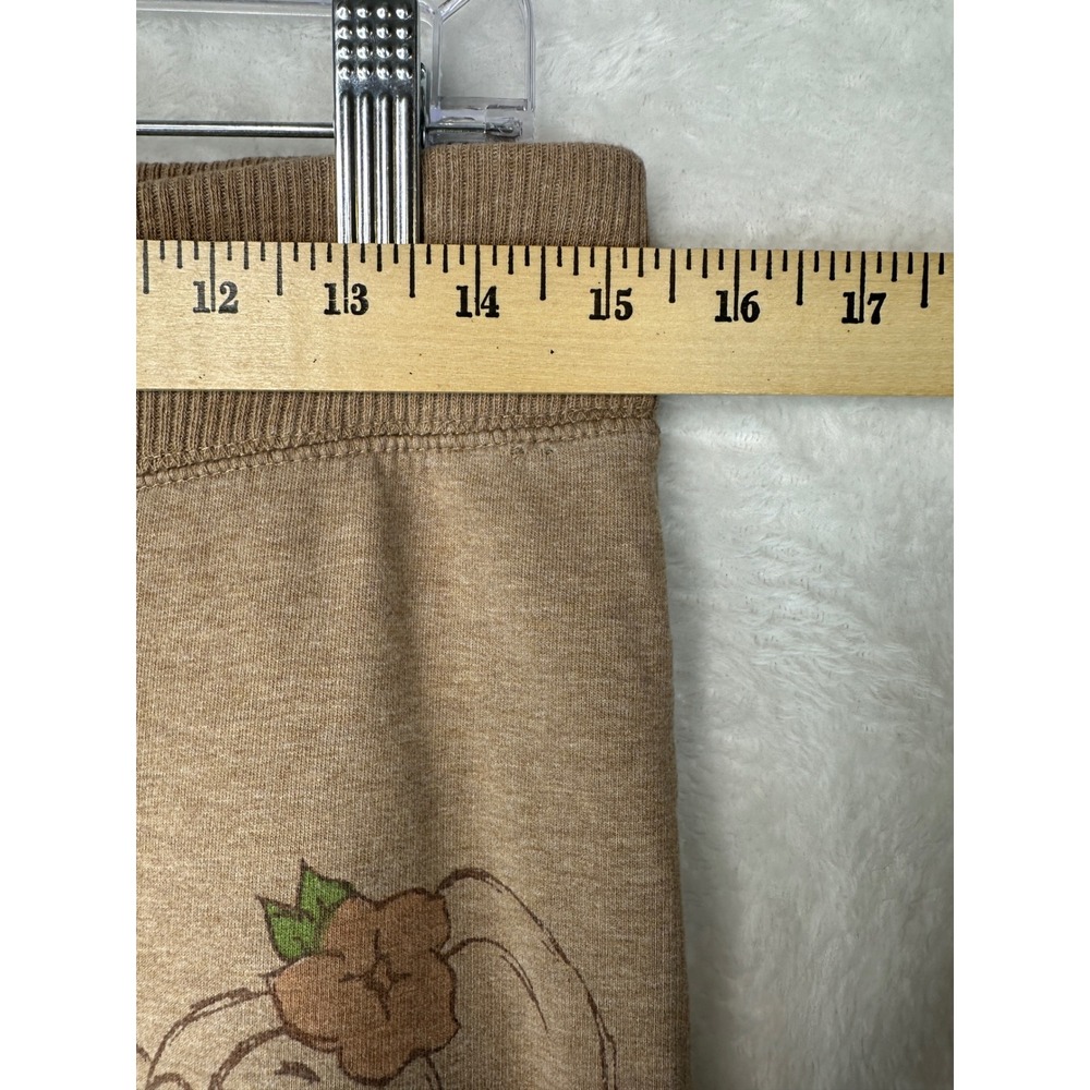 Aeropostale Hula Honeys Sweatpants Womens Small Tan Graphic Wide Leg Crop - Picture 5 of 7